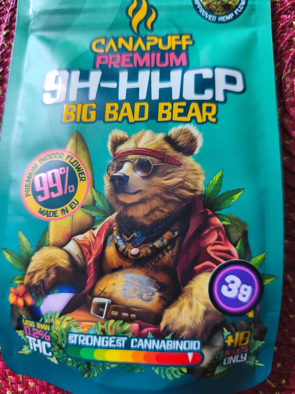 Canapuff Big Bad Bear 9H-HHCP-blomst 1 g furu