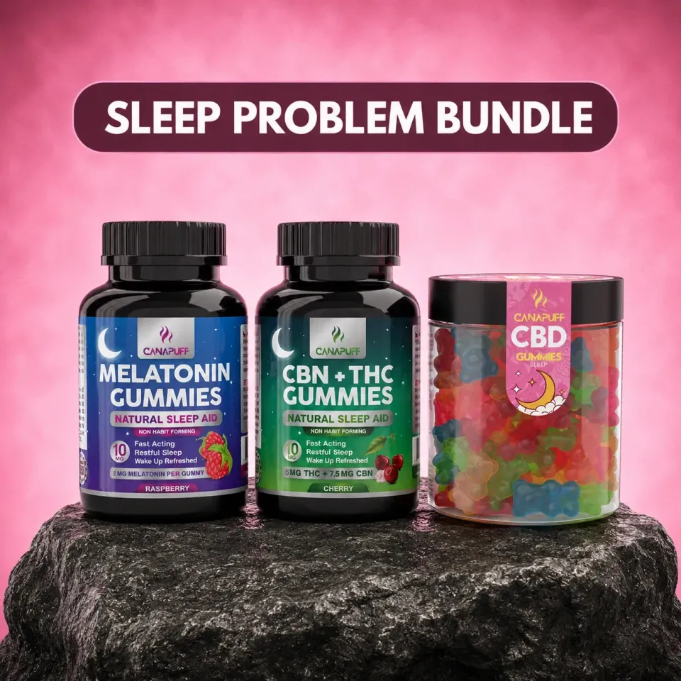 Canapuff Sleep Bundle vingummi 30 stk kirsebær