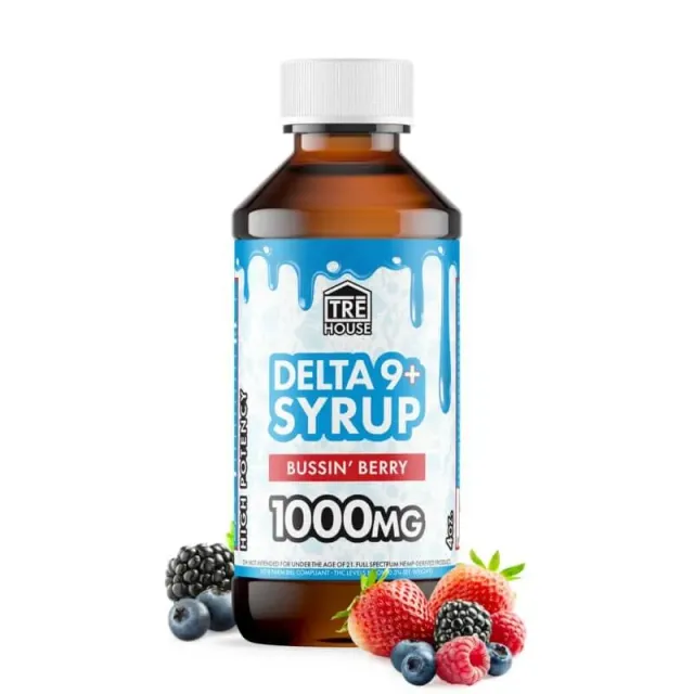 Tre House Bussin Berry Delta 9 sirup 1000 mg single flaske