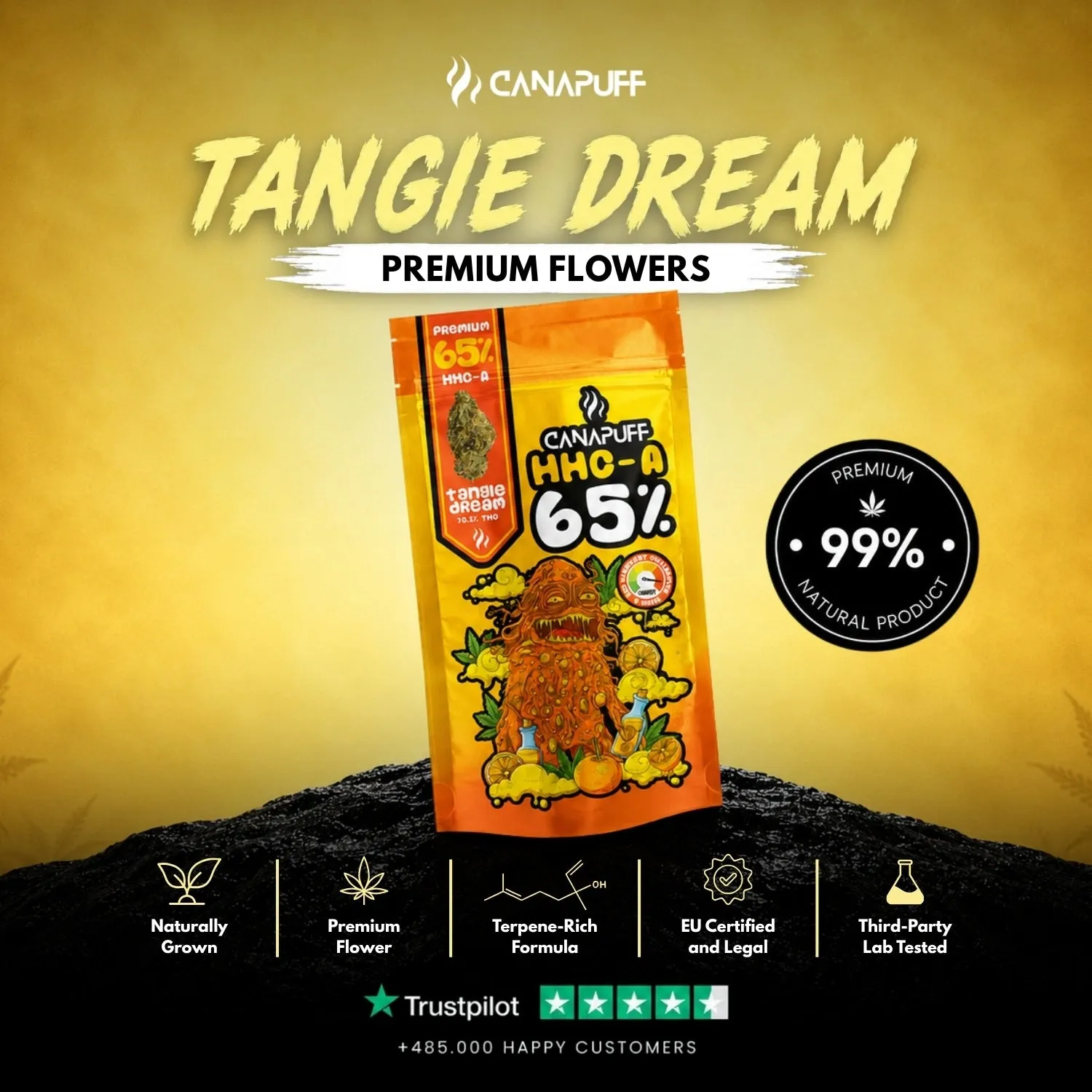 Canapuff HHC-A Tangie Dream blomster 1g 65%