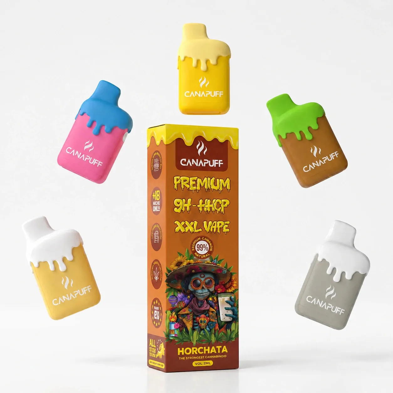 Canapuff Horchata 99% 9H-HHCP-vape 2 ml kremet