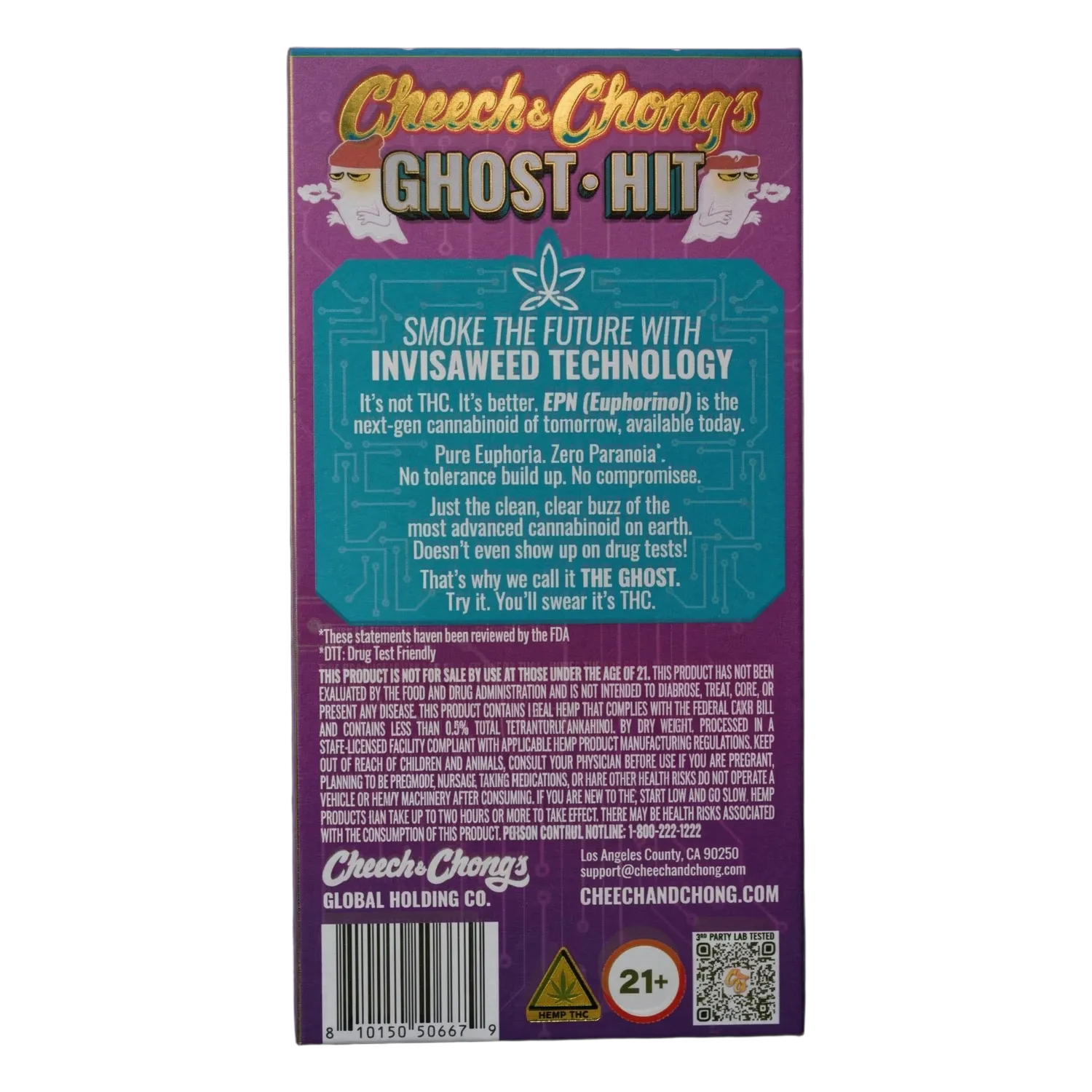 Cheech & Chong Ghost Hit EPN Purple Punch vape sativa