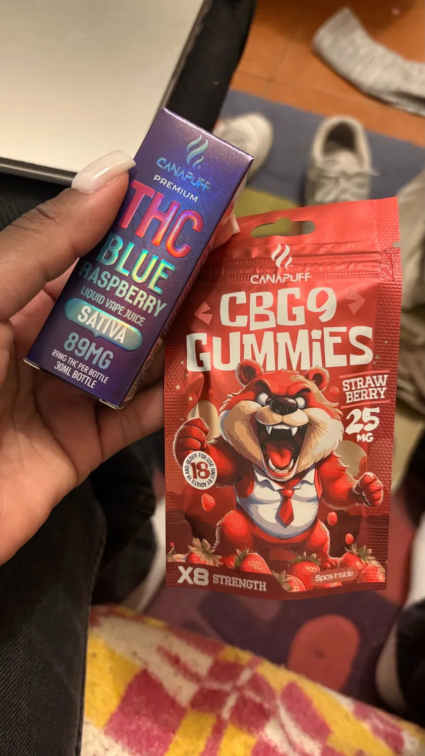 Canapuff CBD Gummies Green Apple vingummi 1 stk syrlig