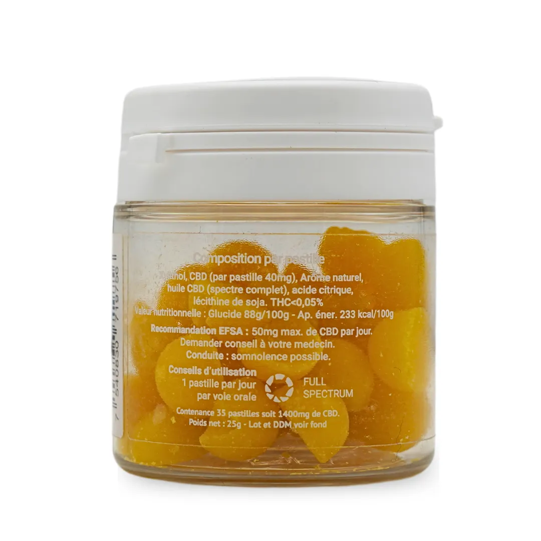 LeGrossiste Banane CBD-pastiller 1400mg 35 stk banan