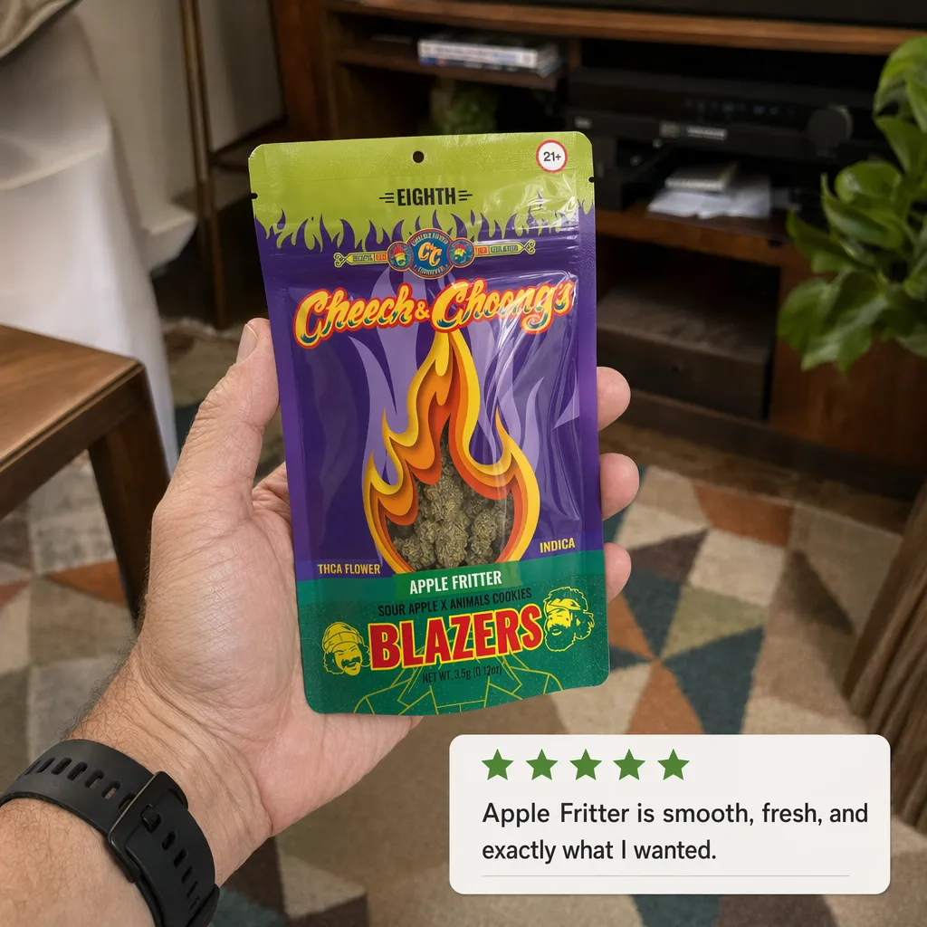 Cheech & Chong Blazers Apple Fritter Premium THCa-blomst 3,5g søt