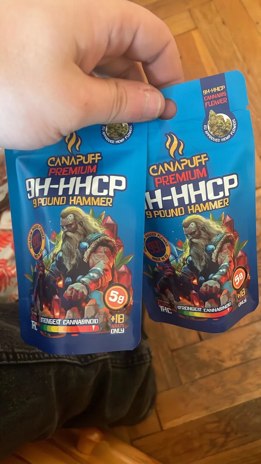 Canapuff 9 Pound Hammer 9H-HHCP topskudd 1g sitrus