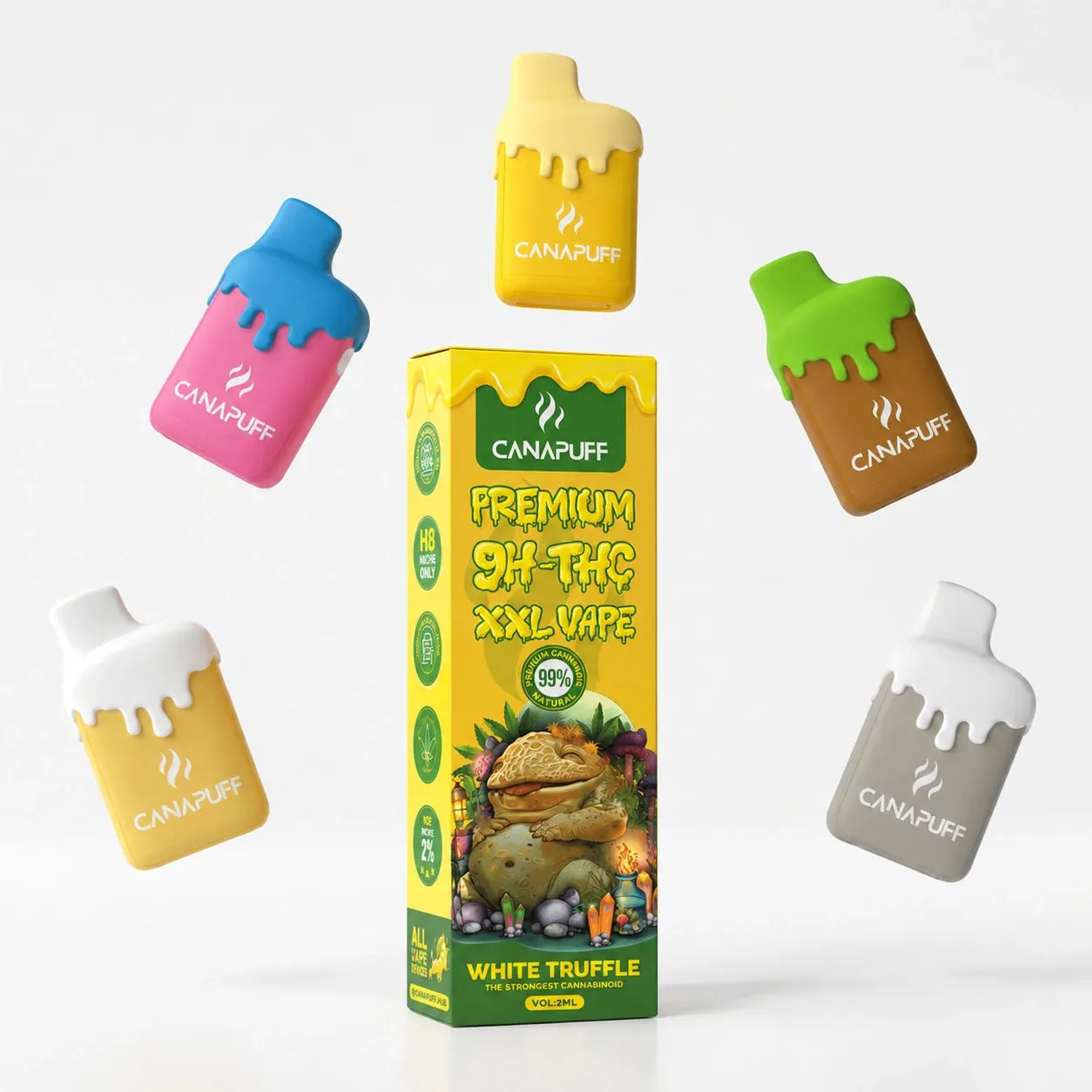 Canapuff White Truffle 9H-HHC-vape 2 ml jordlig