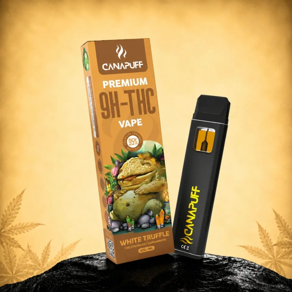 Canapuff 9H-THC White Truffle vape 1 ml jordaktig