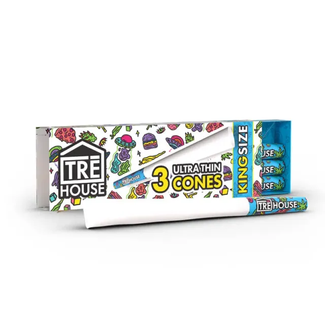 TRE HOUSE King-Size Slim cones ultra thin 112 stk klorfri