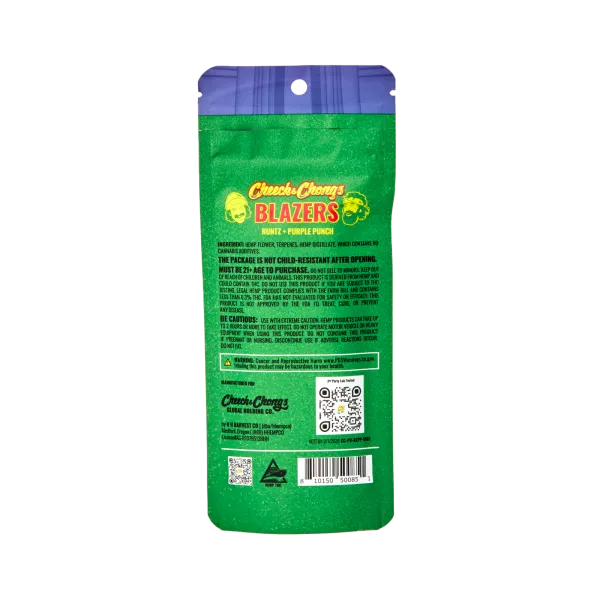 Cheech & Chong Blazers Runtz Purple Punch prerolls 2-pk 2g THCa