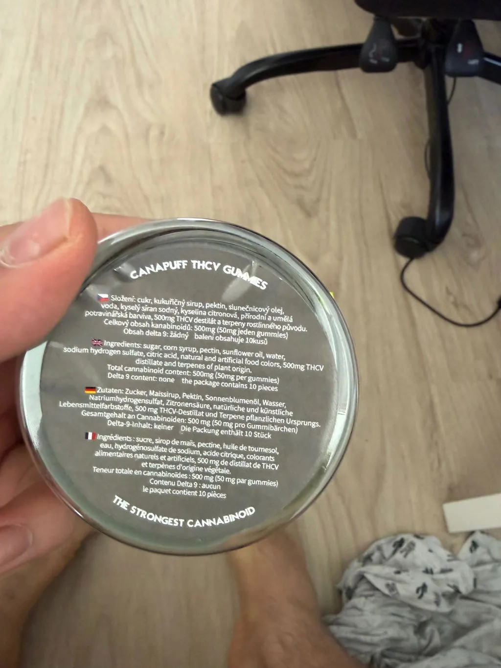 CanaPuff THCv Gummies grønt eple 10 stk syrlig