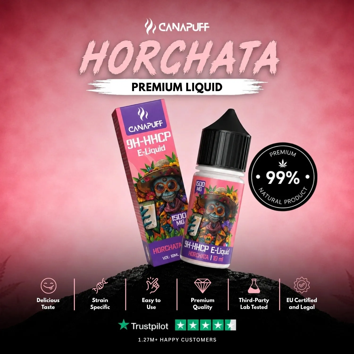 Canapuff 9H-HHCP Liquid Horchata 1500mg 10ml