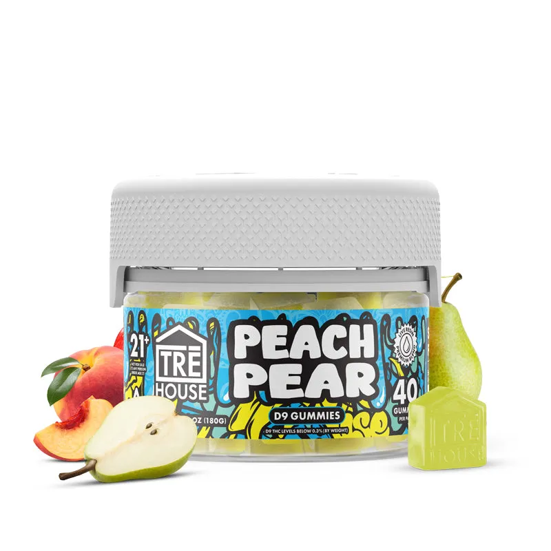 TRE HOUSE Peach Pear Delta 9 gummies CBD 20 stk 10 mg