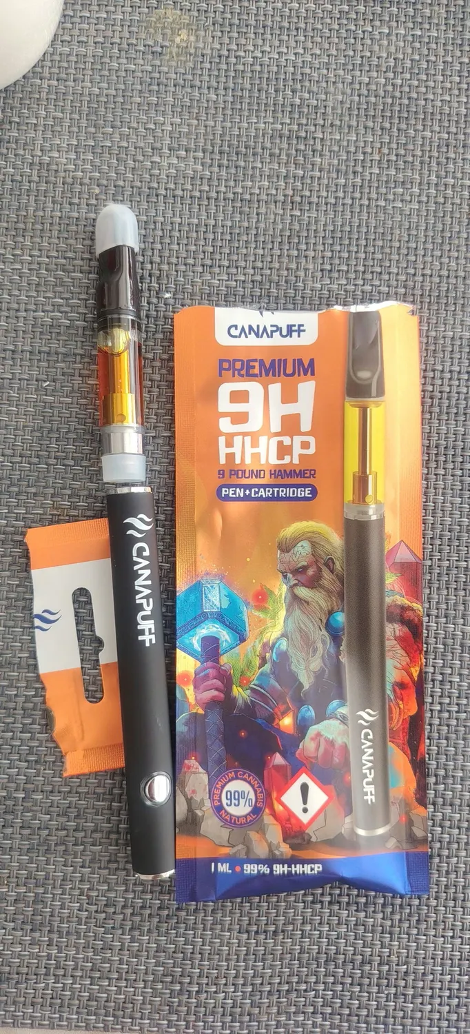 Canapuff 9 Pound Hammer 9H-HHCP vapepen 1ml sitrus