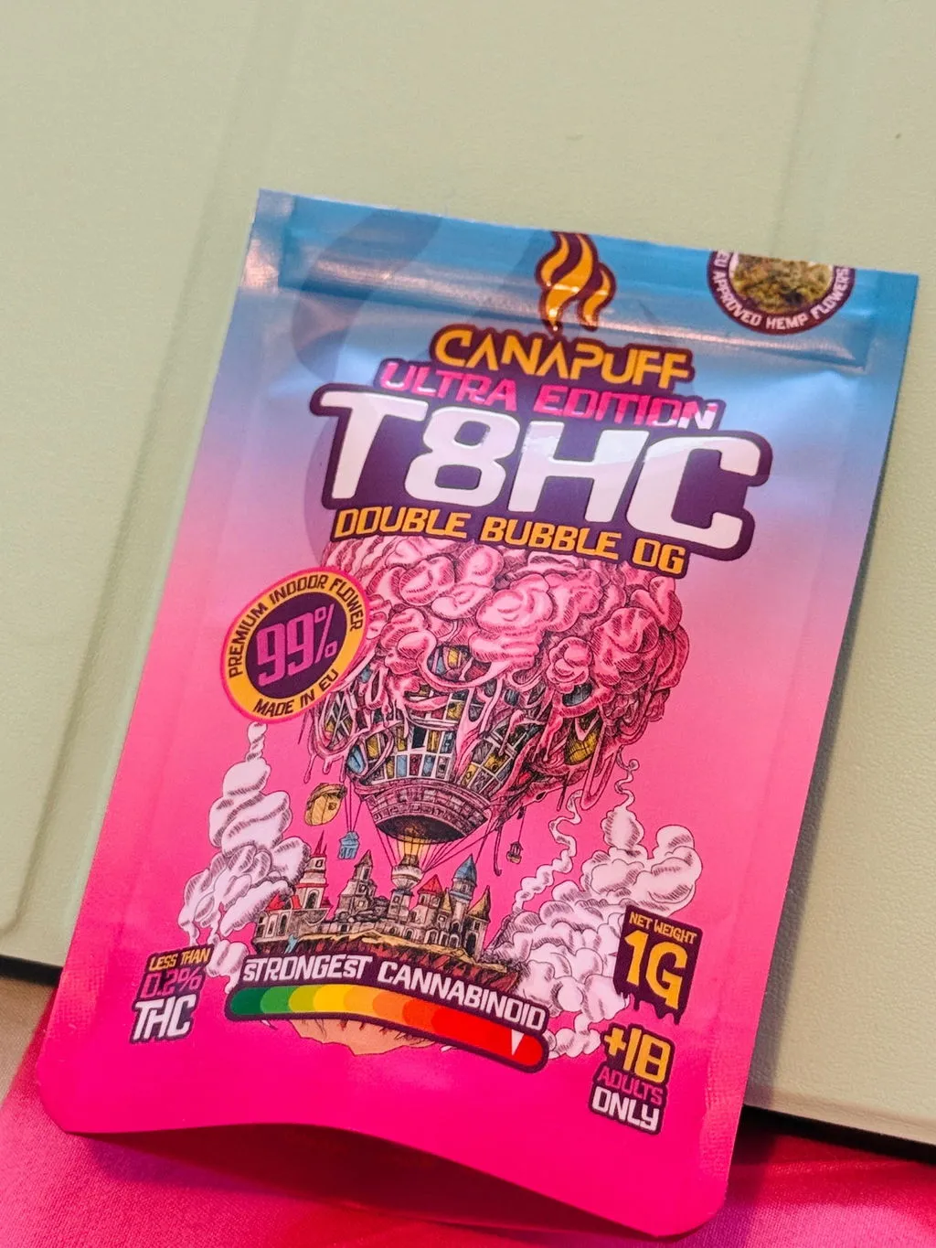 CanaPuff Double Bubble T8HC blomst 1 g bubblegum