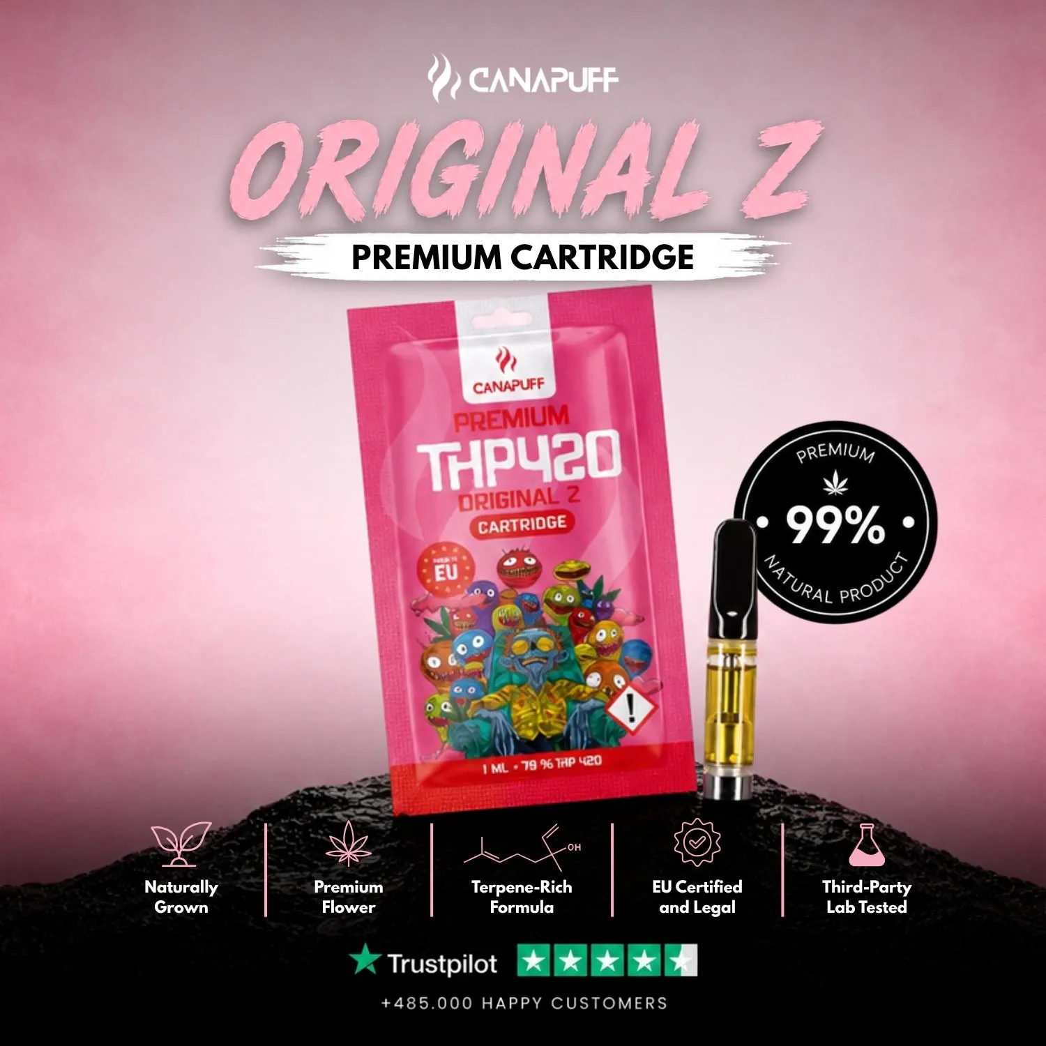 CanaPuff THP420 Original Z vapepatron drue