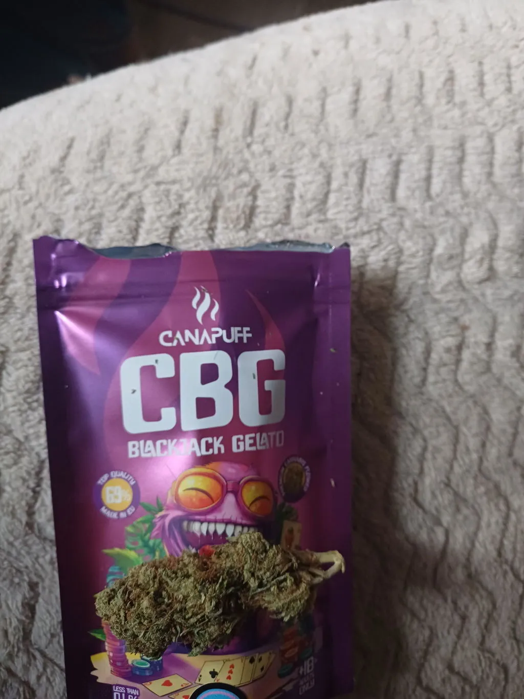Canapuff Lemon Skunk 14% CBD-blomst 1g sitrus