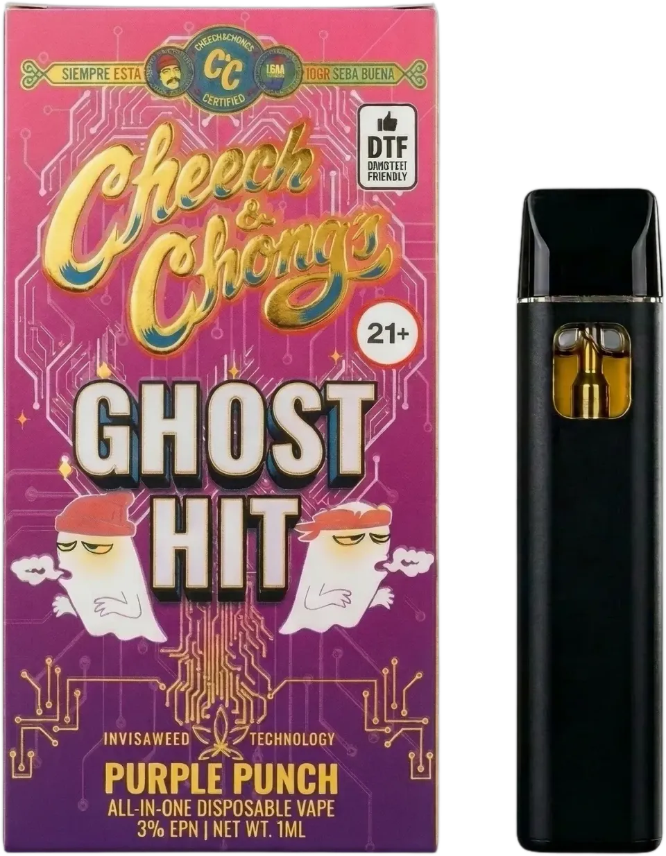 Cheech & Chong Ghost Hit EPN Purple Punch vape sativa