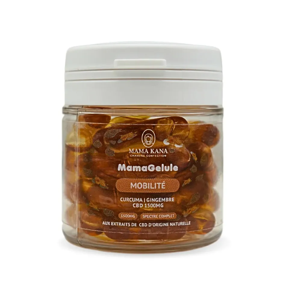Mama Kana Mobilitet 1500mg CBD-kapsler gurkemeie 30 stk