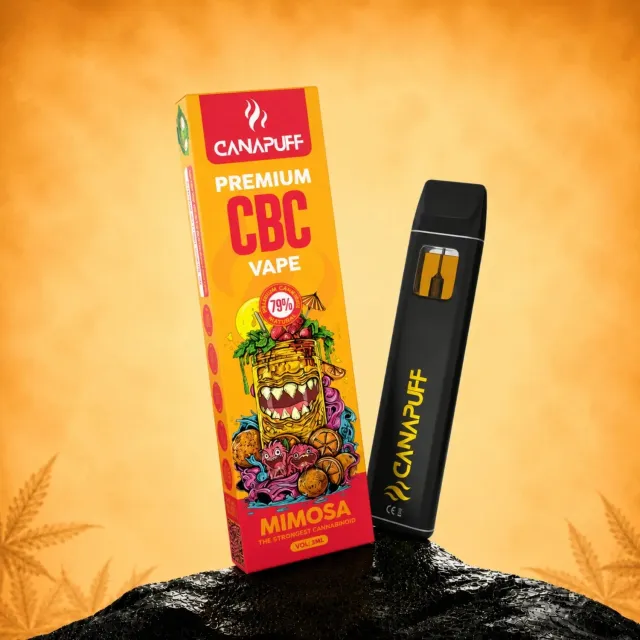 Canapuff CBC Mimosa engangsvape 1 ml appelsin