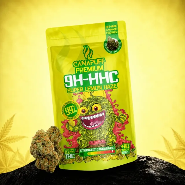 Canapuff Super Lemon Haze 9H-HHC blomster 1g sitron