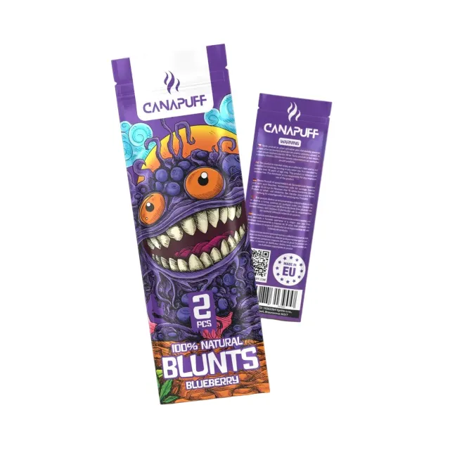 Canapuff Blunt Wrap Ruller blåbær 2 stk naturlig