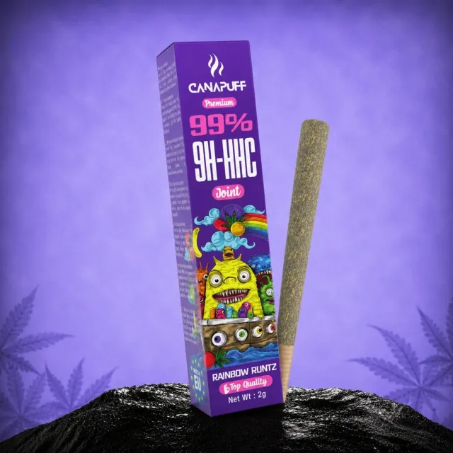 Canapuff 9H-HHC joint Rainbow Runtz 99% 1 joint