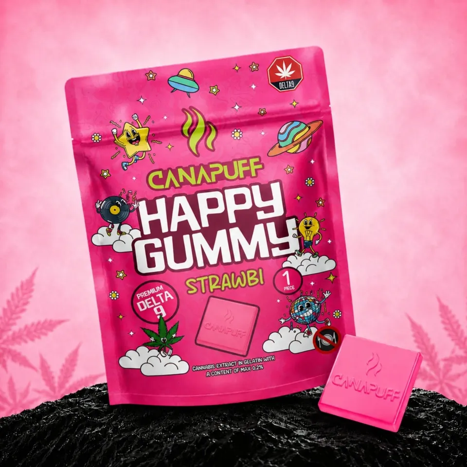 Canapuff Happy Gummy Strawbi Delta 9 vingummi 1 stk