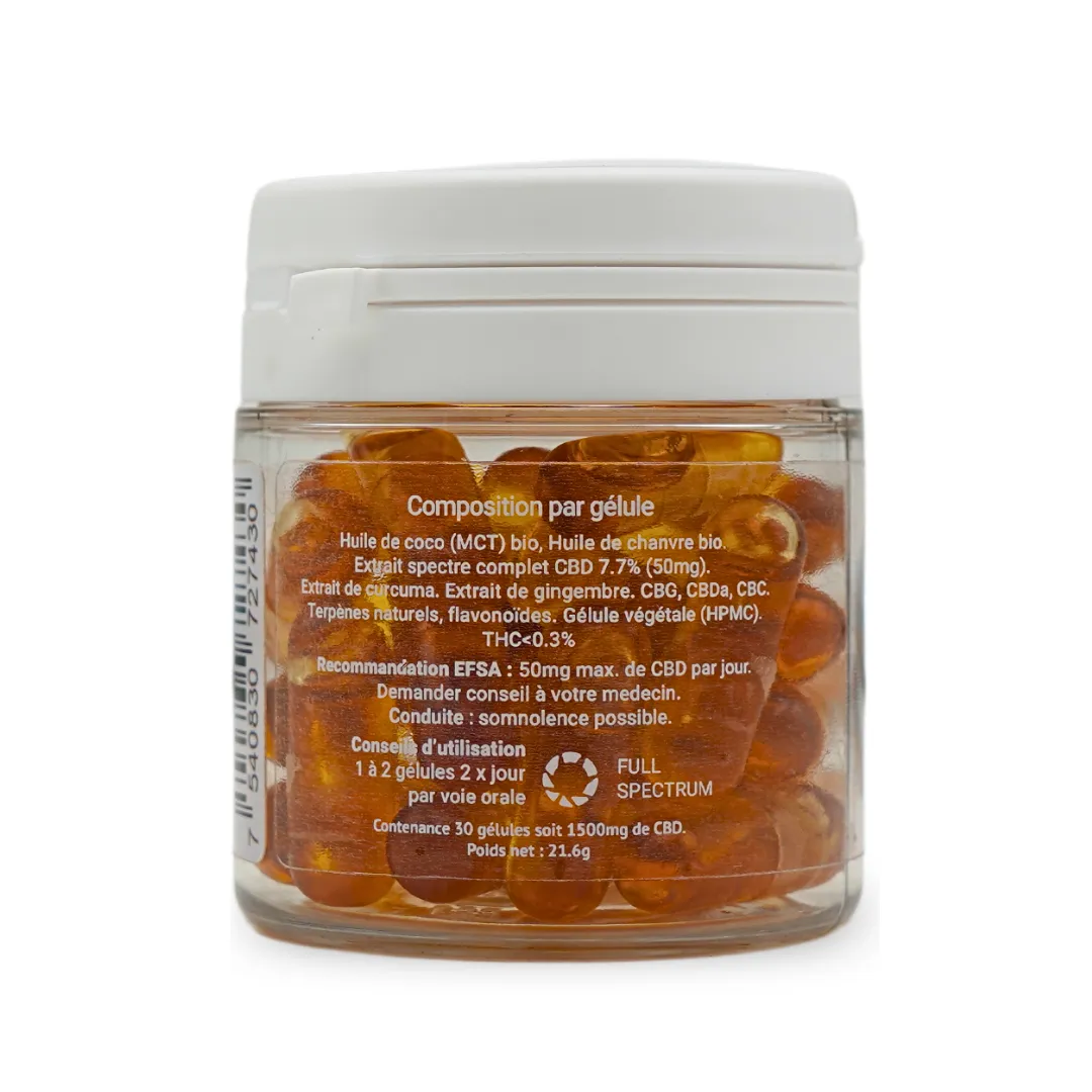Mama Kana Mobilitet 1500mg CBD-kapsler gurkemeie 30 stk