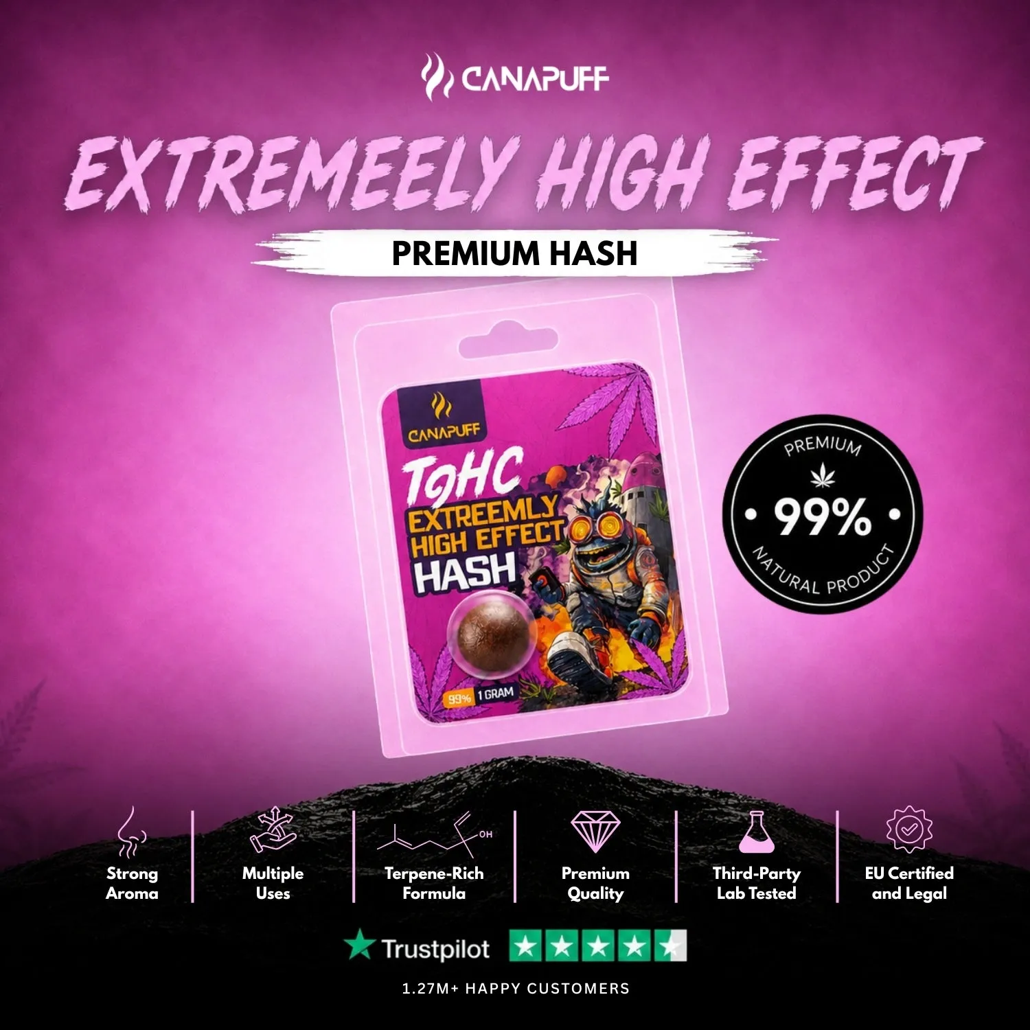 Canapuff T9HC Extreemly hasj tropisk citrus
