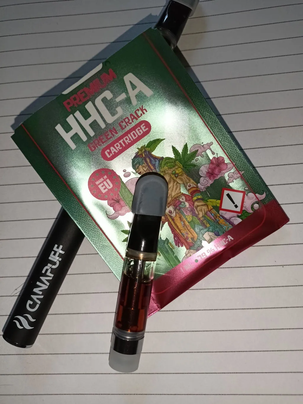 Canapuff HHC-A Green Crack 79% cartridge sitrus