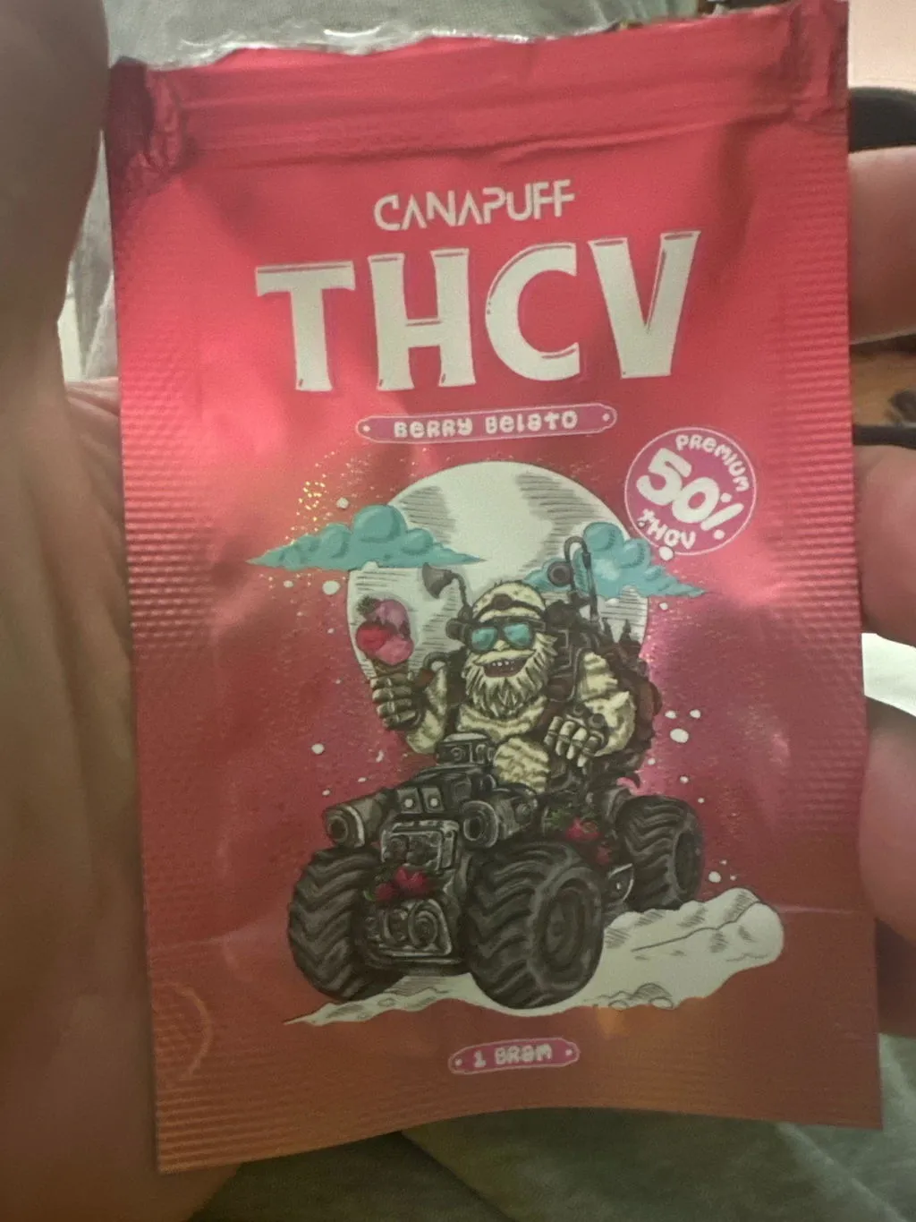 CanaPuff Berry Gelato THCv-blomst 50% 1 gram