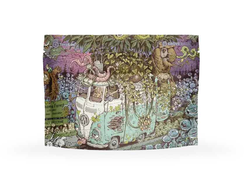 Grove Bags Mossy Giant Terpene Forest pose 7g 1-pk opak