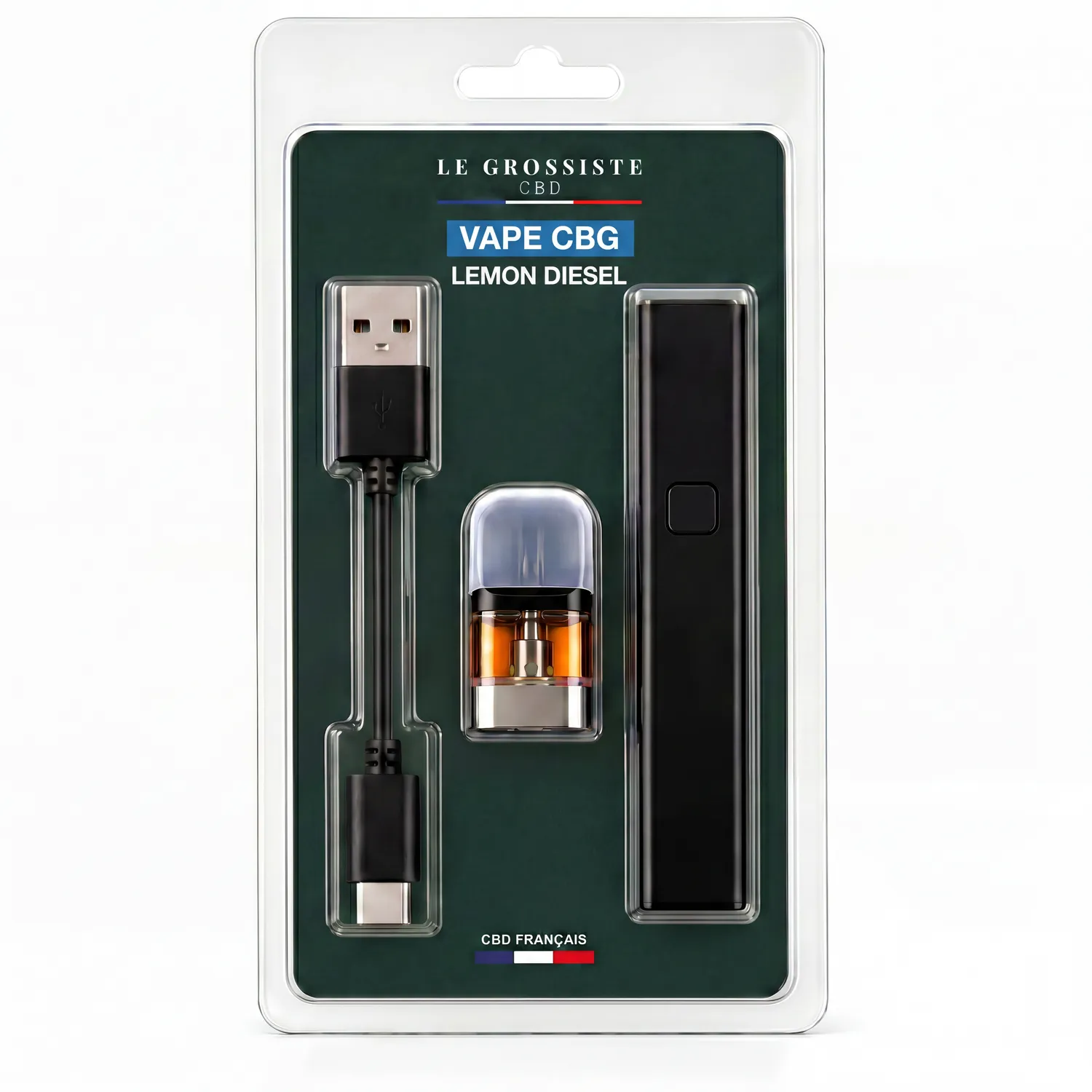 LeGrossiste Lemon Haze Vape-pen CBG 1 stk sitron