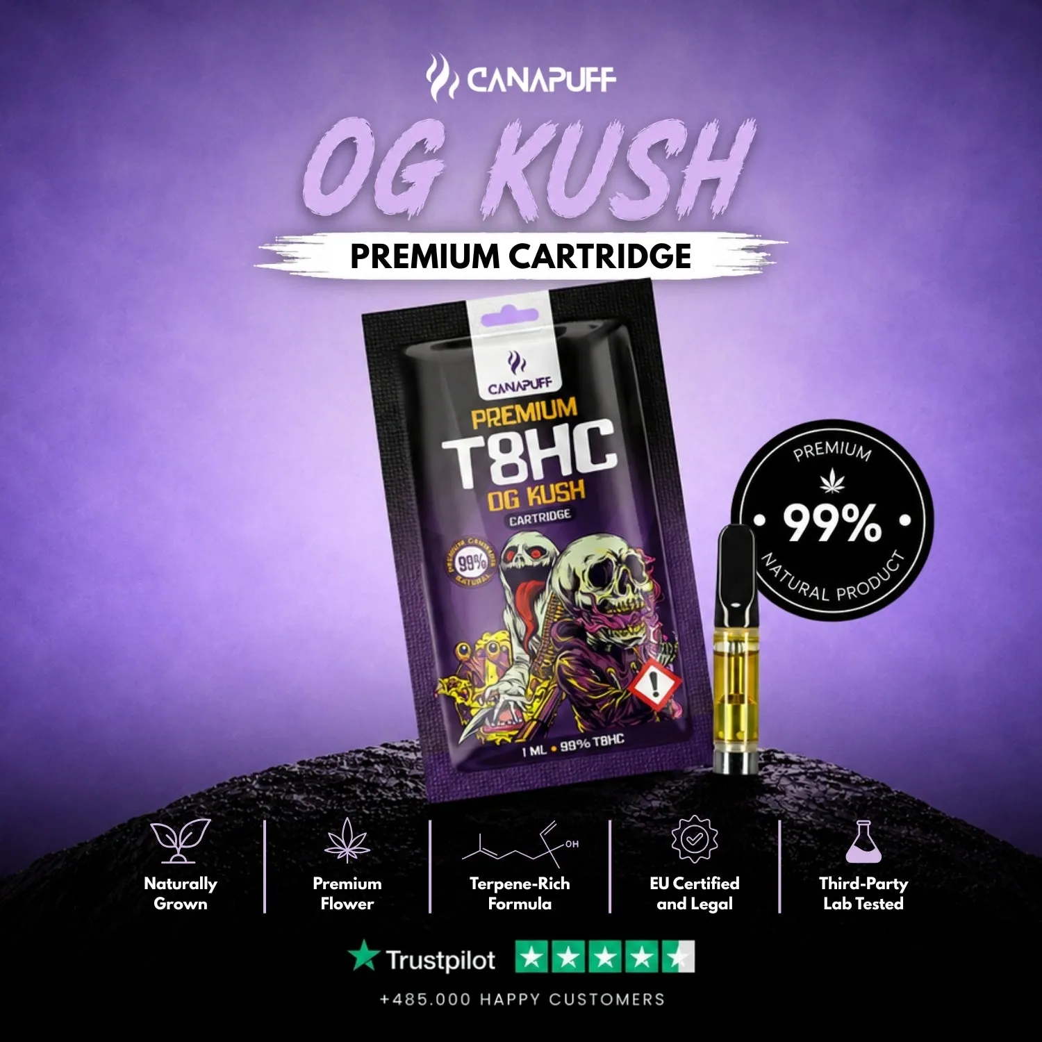 Canapuff OG Kush T8HC patron 99% sitron furu