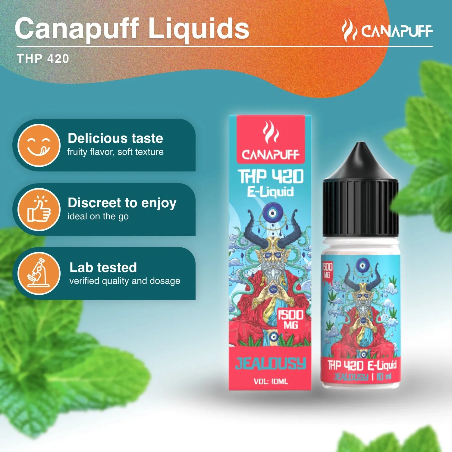 Canapuff THP420 Liquid Jealousy 1500mg plomme