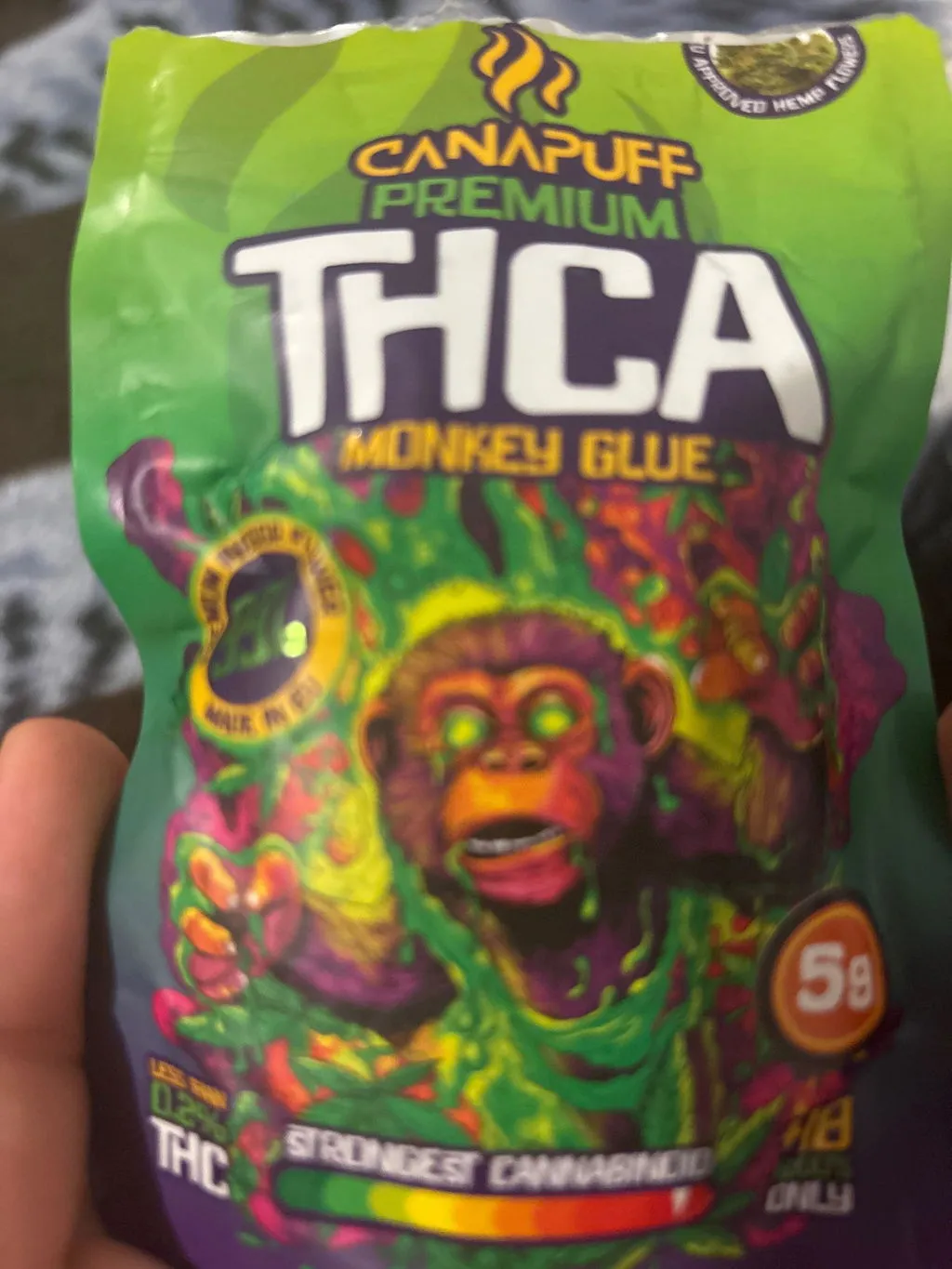 Canapuff Monkey Glue THCA-topskudd 1g harpiks