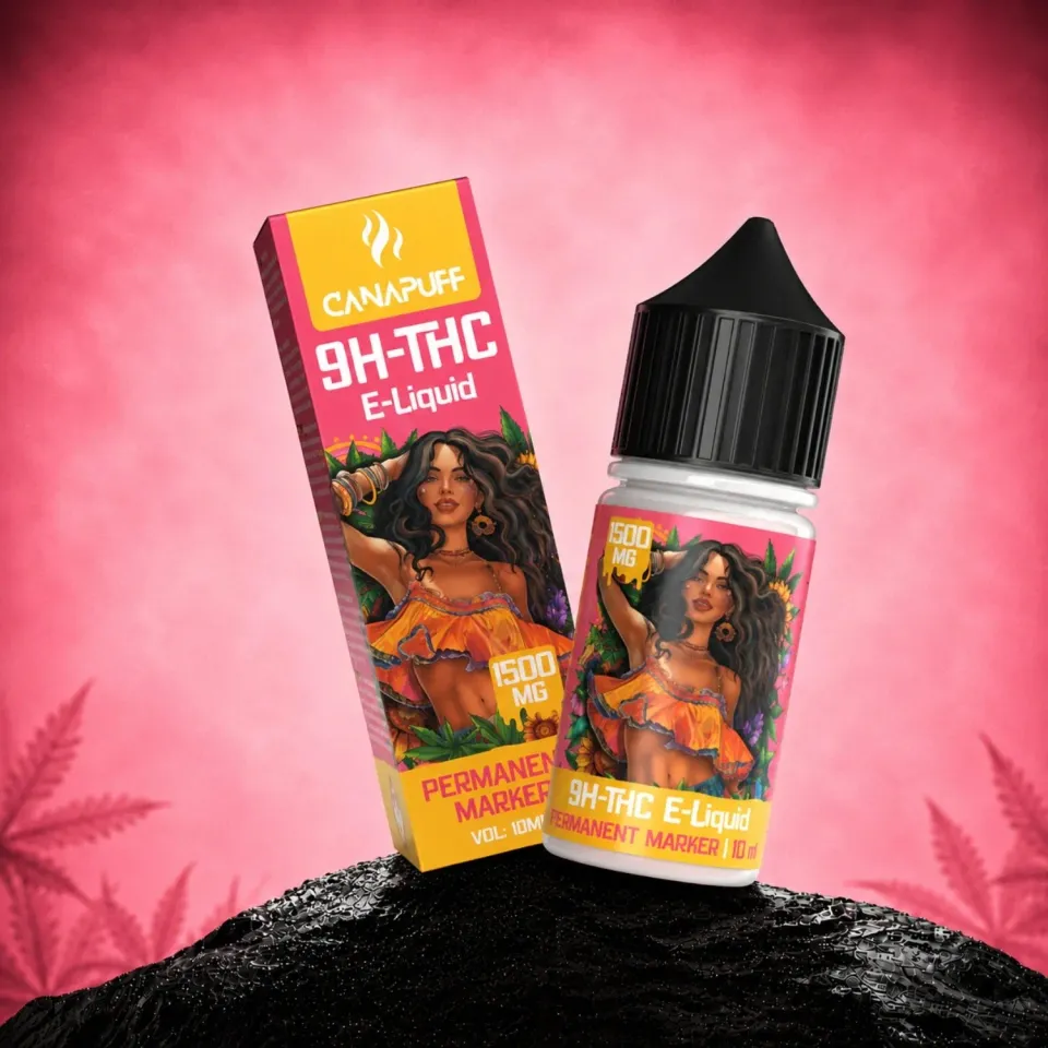 Canapuff 9H-THC Permanent Marker væske 1500mg drue
