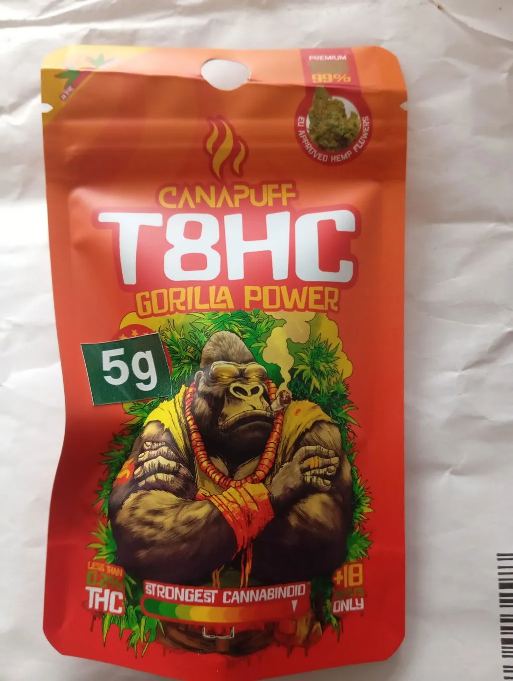 CANAPUFF Gorilla Power T8HC topp-skudd 1g fruktig