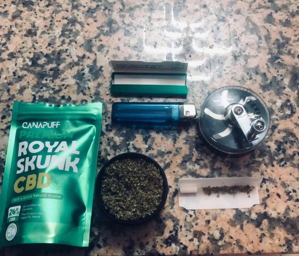 Canapuff Lemon Skunk 14% CBD-blomst 1g sitrus