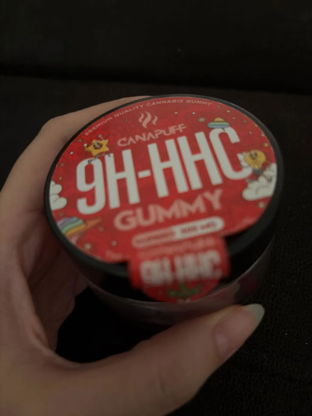 Canapuff 9H-HHC Kirsebær gummies 10 stk – søtsyrlig