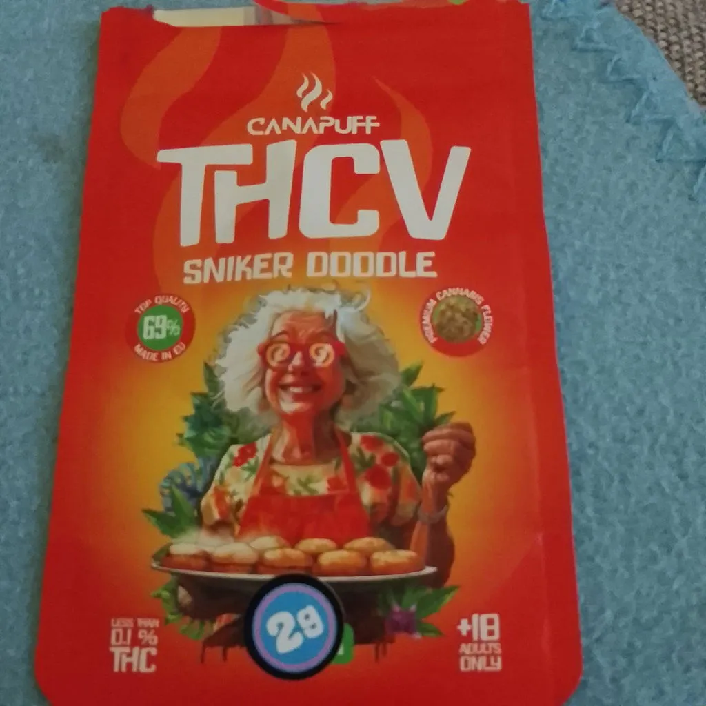 Canapuff THCv Snicker Doodle 69% blomster 1 gram kanel