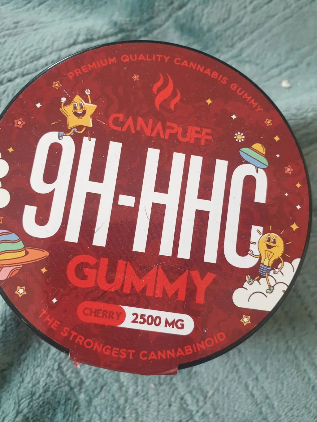 Canapuff CBD Gummies Green Apple vingummi 1 stk syrlig