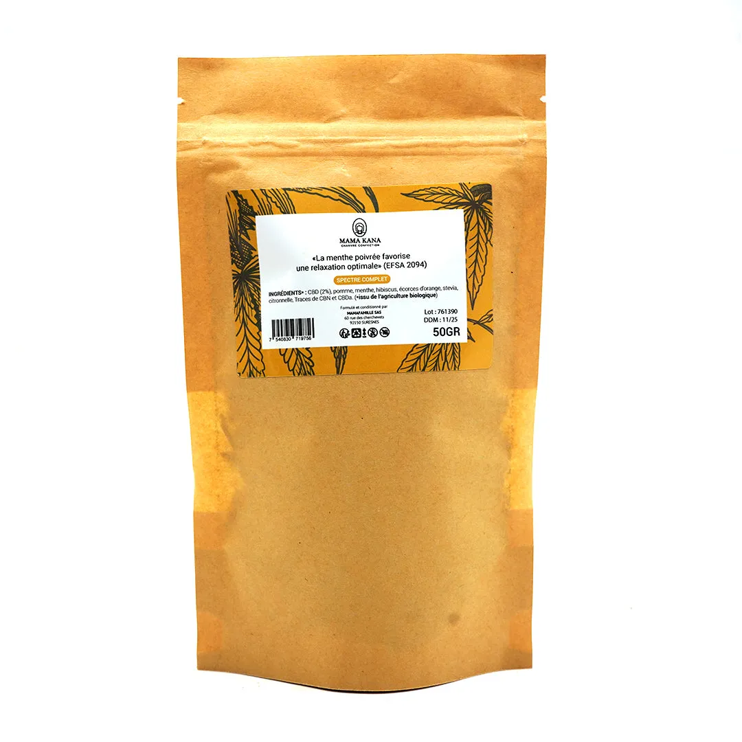 LeGrossiste Relaxation CBD-te 1 pose eple mynte